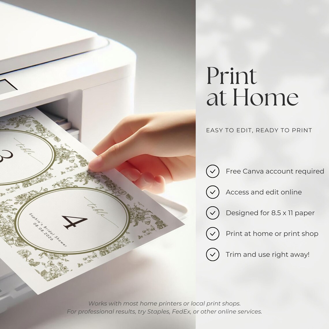 Wedding Table Number Display Card Design Template Digital Download ...