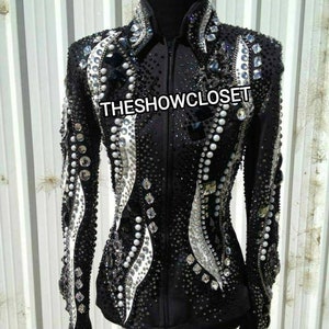 Women Western Show Jacket, Custom Rodeo Queen Showmanship Horsemanship Show Jacket, Western pleasure show clothes