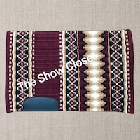 Couverture De Selle Western Tahoe Western Tack - Laine Noire - Made In India