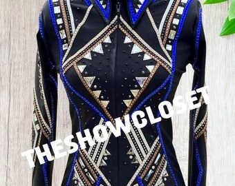 Women's Black Western Show Jacket, Rodeo Queen Showmanship Jacket