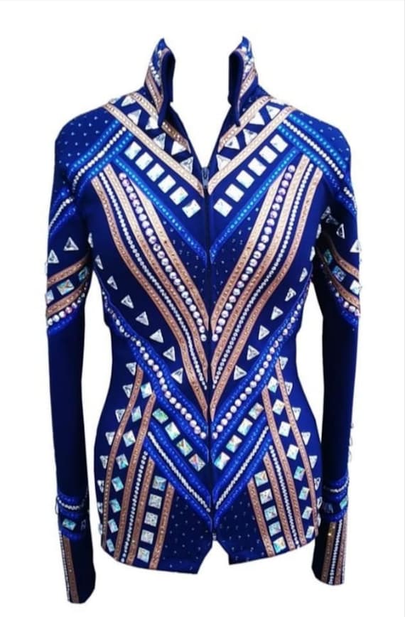 Veste D'équitation Showmanship Western – Beige, Lycra Matelassé, Taille Unique, Coussin Assorti