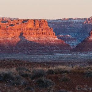Winter Desert Sunrise  - Nature Fine Art Photography Print, Gift Idea, Valley of The Gods, Southwest