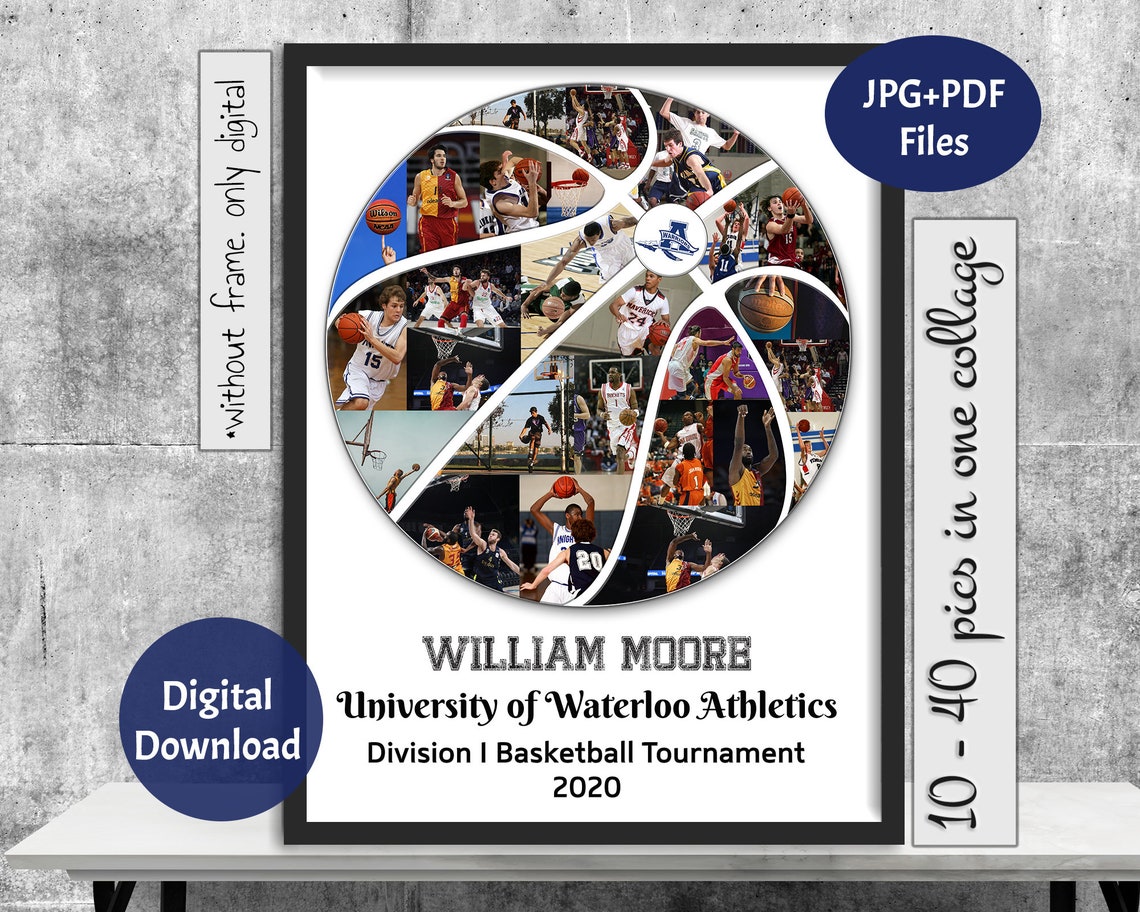 Basketball Photo Collage Sport Photo Gift Gift for Player Etsy