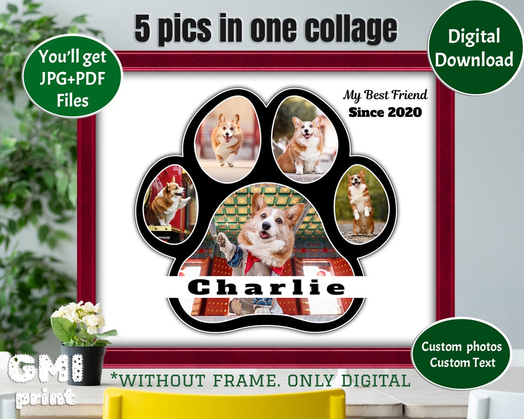 dog-paw-photo-collage-pet-memorial-photo-poster-dog-lover-photo-gift
