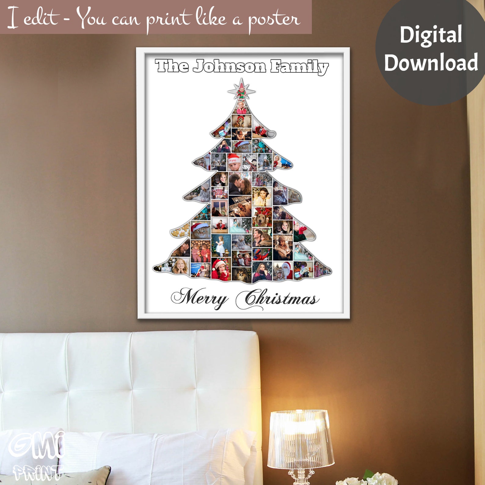 Christmas Tree Photo Collage 
