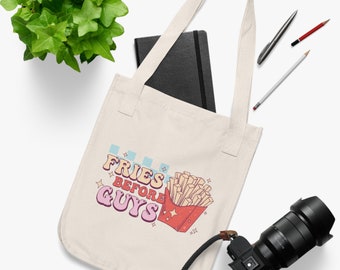 frites avant les gars | fourre-tout en toile bio | Sac fourre-tout écologique | fourre-tout mignon | Sac Fries Before Guys