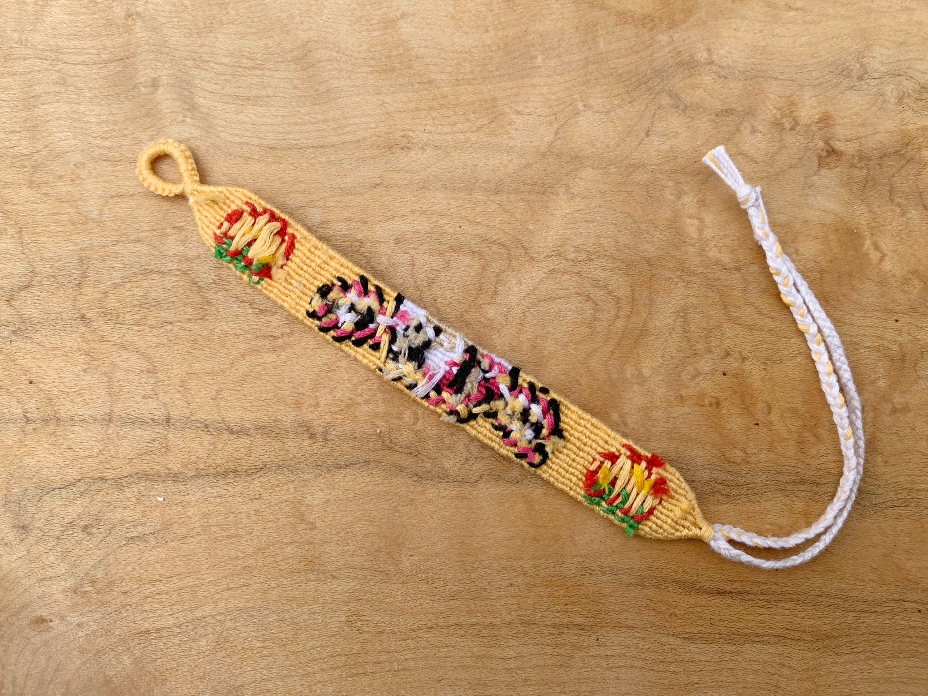 Strawberry Cow friendship Bracelet Handmade Handcrafted Etsy