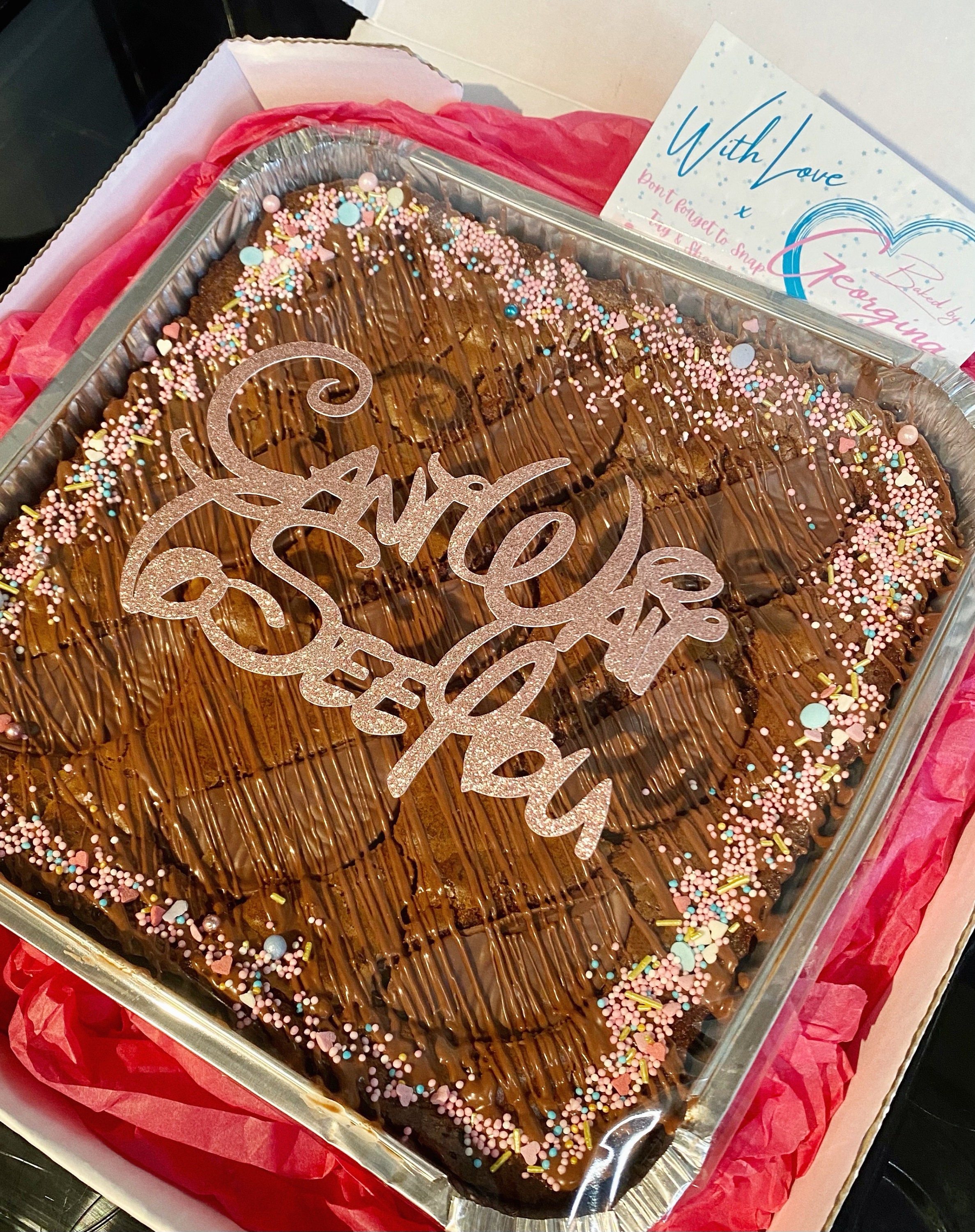 Large Personalised Brownie Tray Etsy