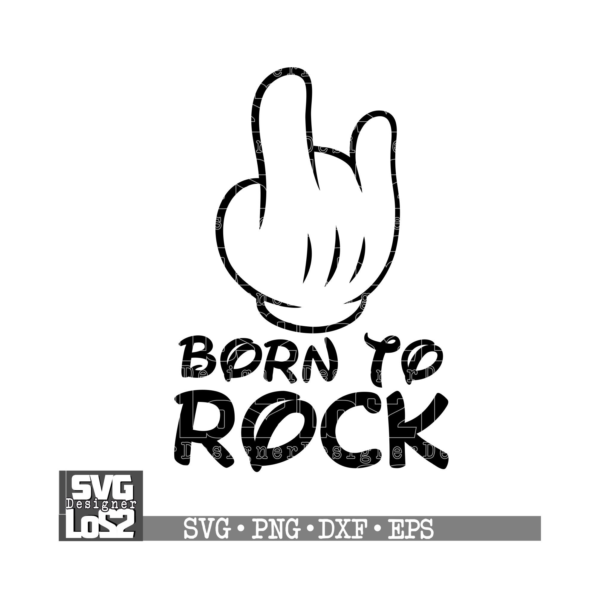 Born to Rock SVG baby Rock svg Music Rock and Roll svg Hands Etsy