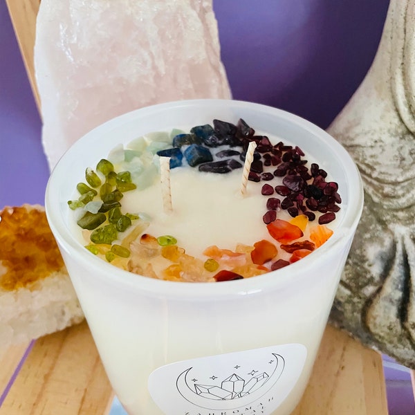 Chakra Balancing Crystal Candle