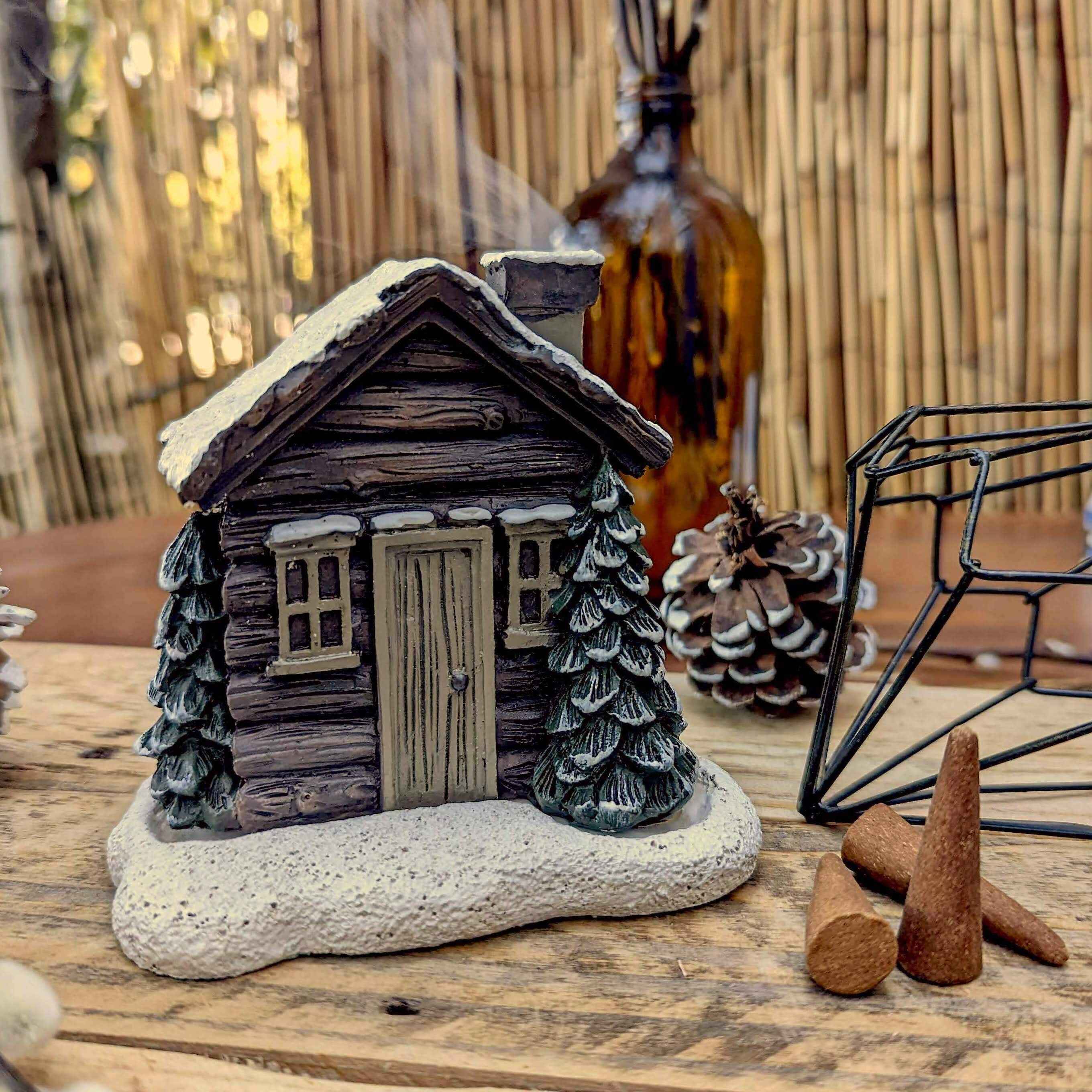 Log Cabin Incense Burner With Smoking Chimney Comes With Nag - Etsy