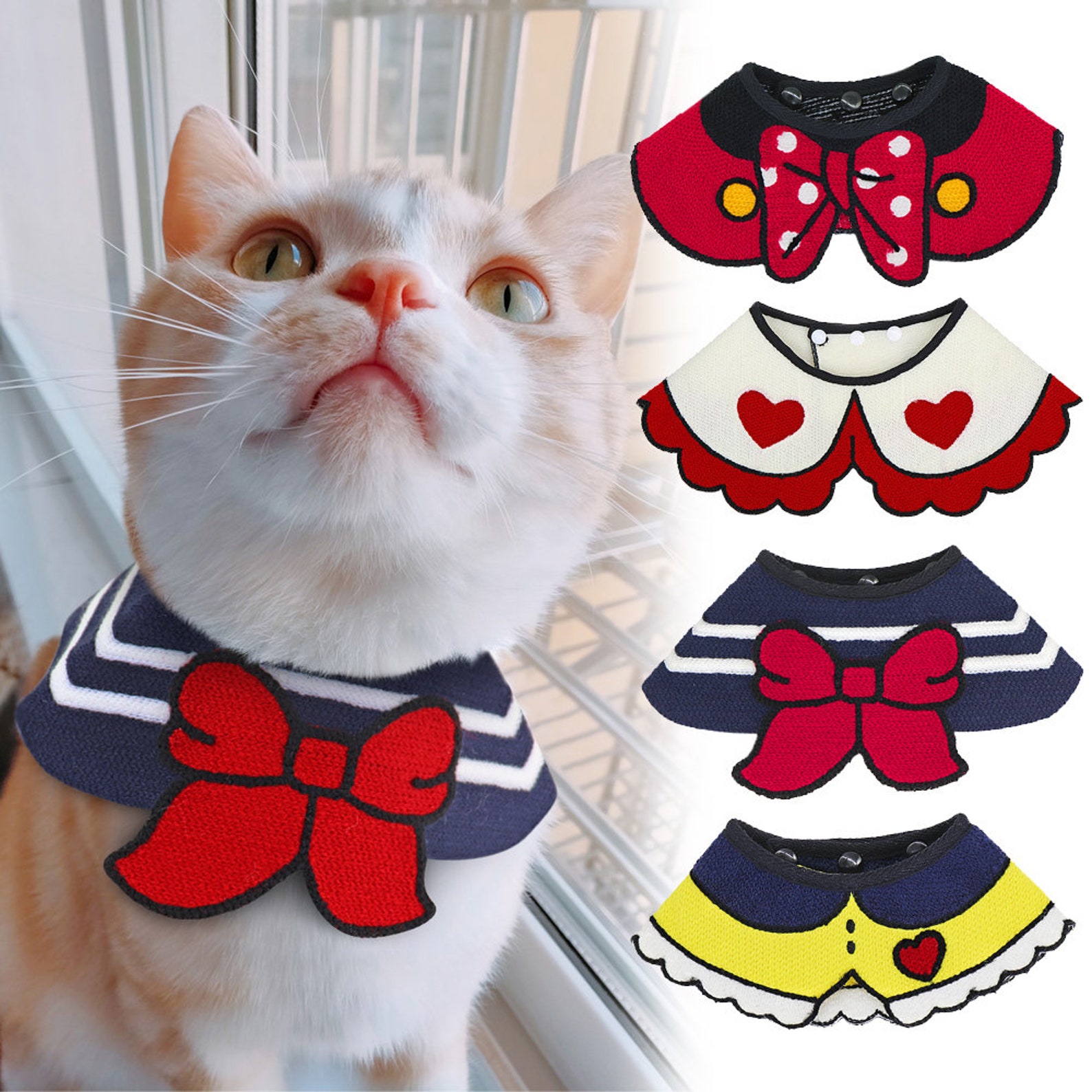 Pet collar Cat clothes costume Pet cat dog accessories Mascot Etsy