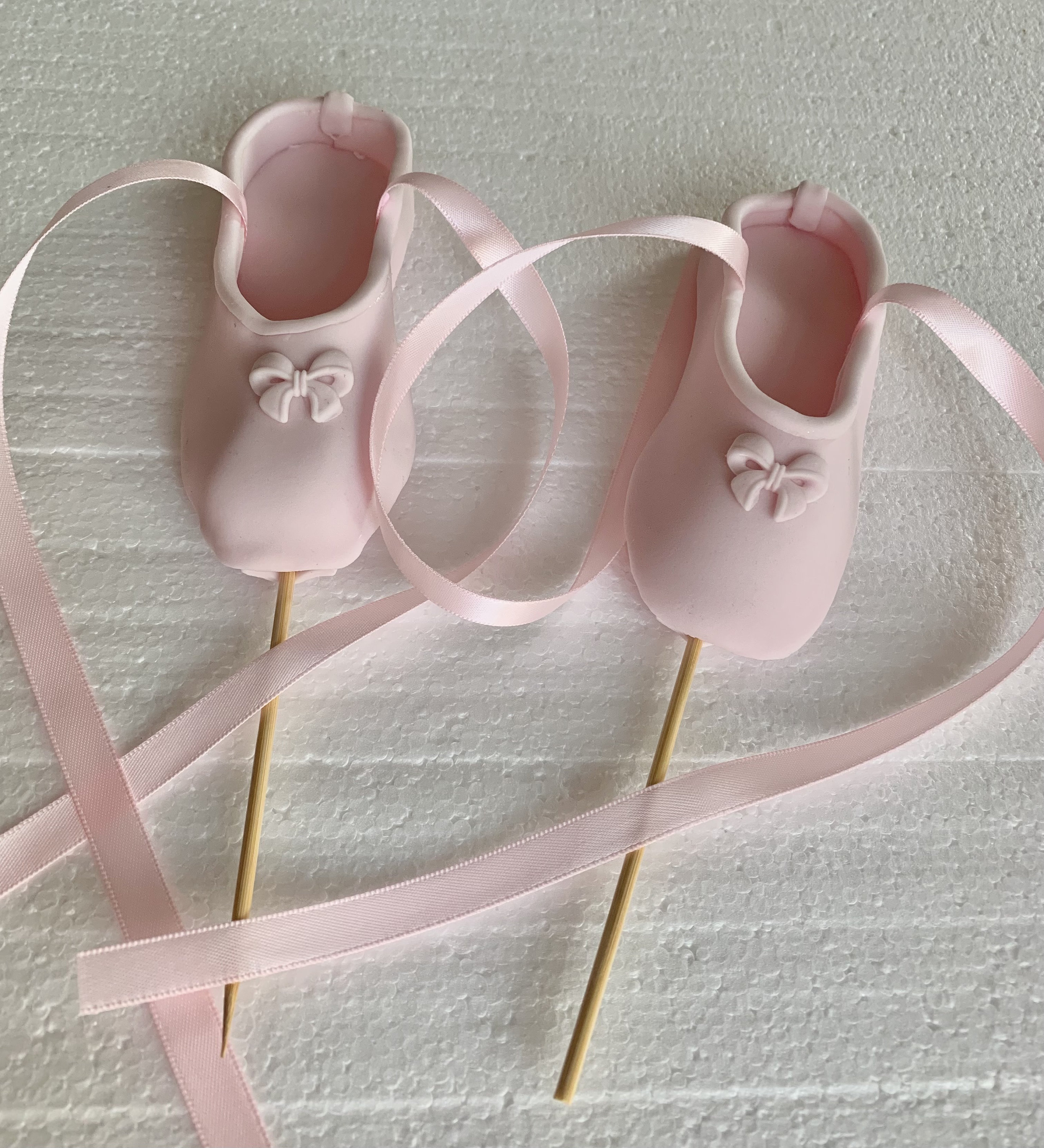 Handmade Sugar Ballet Slippers Shoes Cake Topper Decoration Wedding