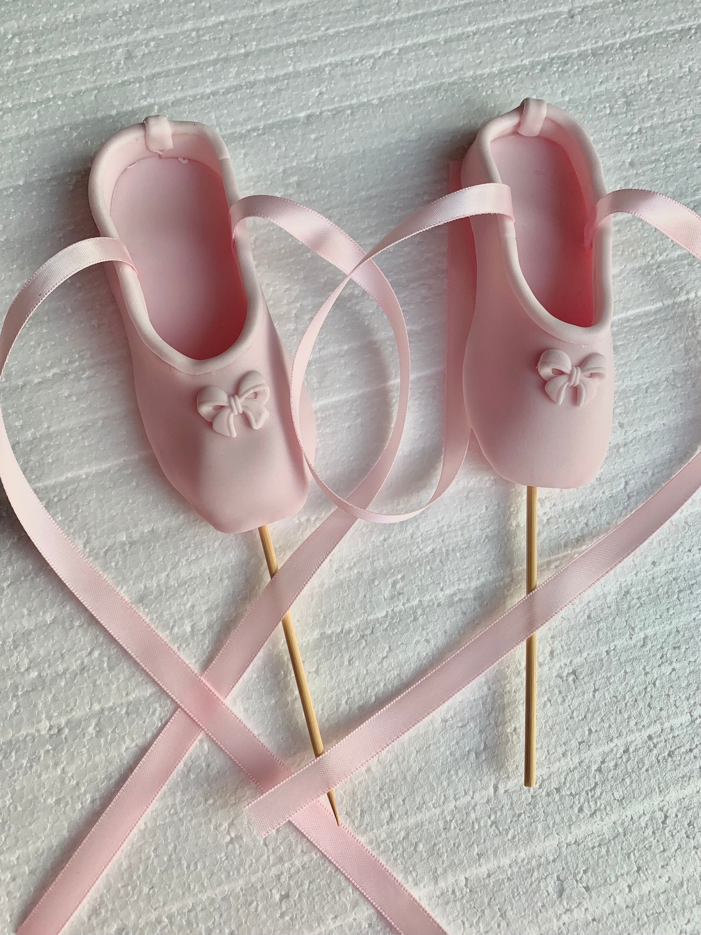 Handmade Sugar Ballet Slippers Shoes Cake Topper Decoration Wedding