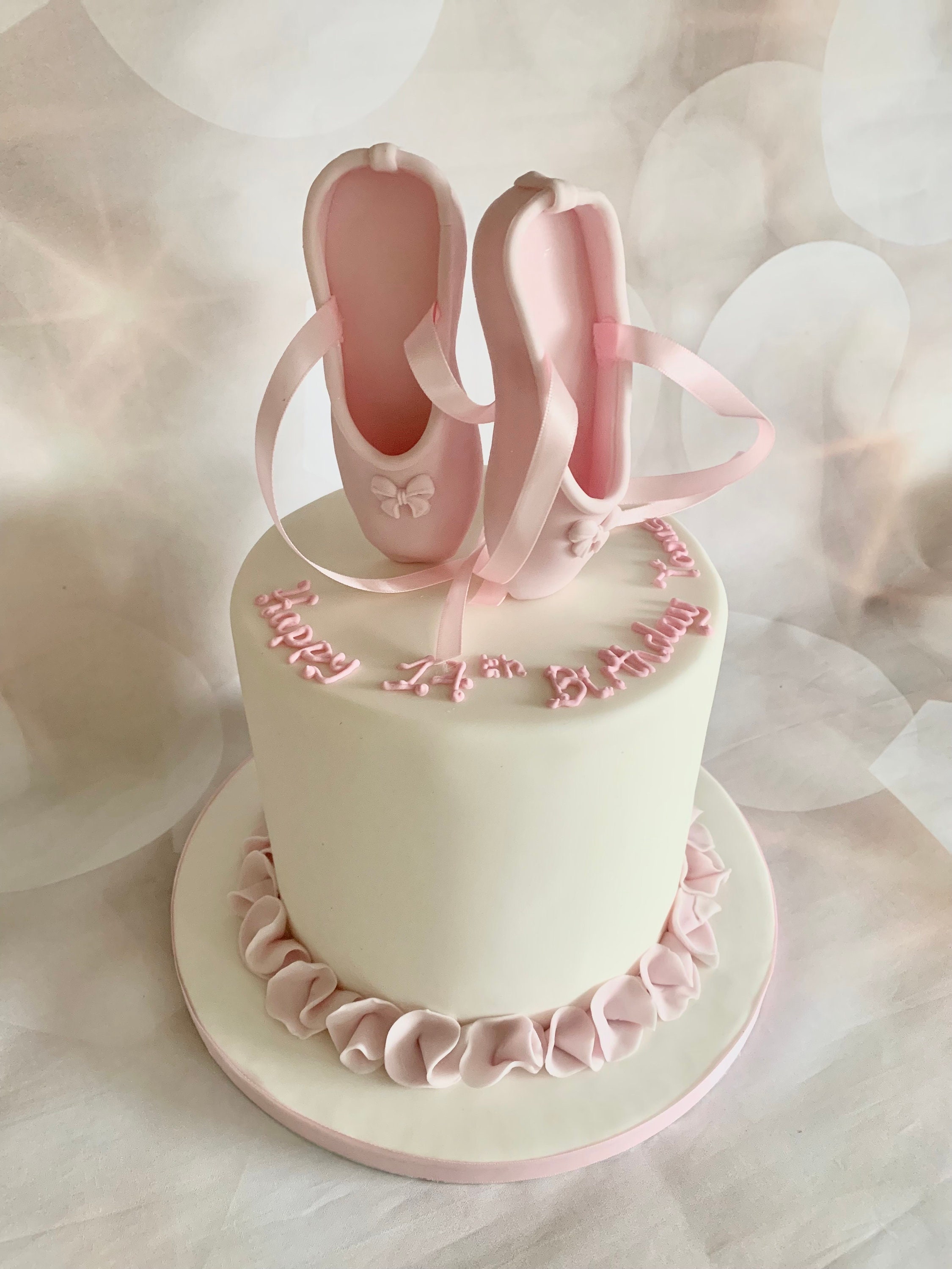 Handmade Sugar Ballet Slippers Shoes Cake Topper Decoration Wedding