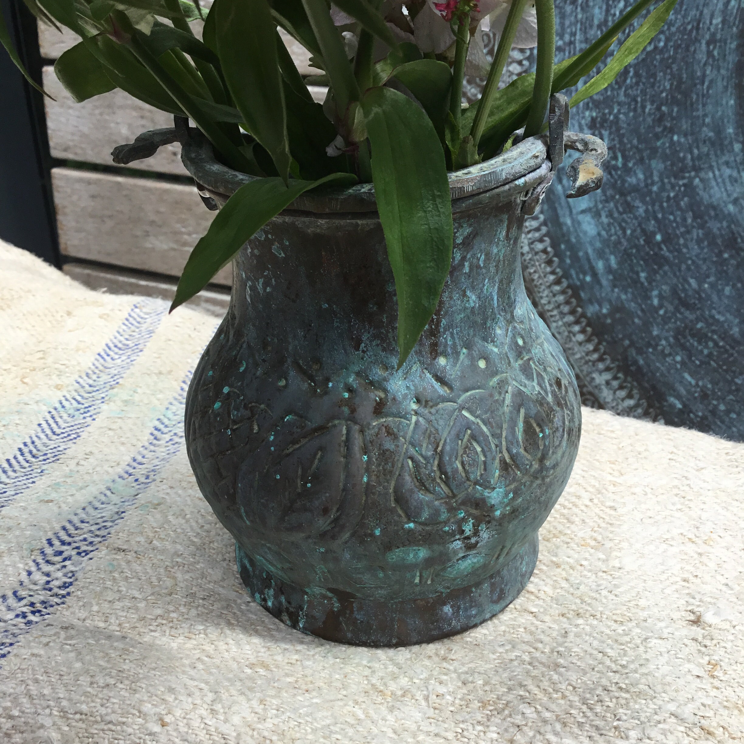 Verdigris copper pot copper vase decorative copper pot Etsy