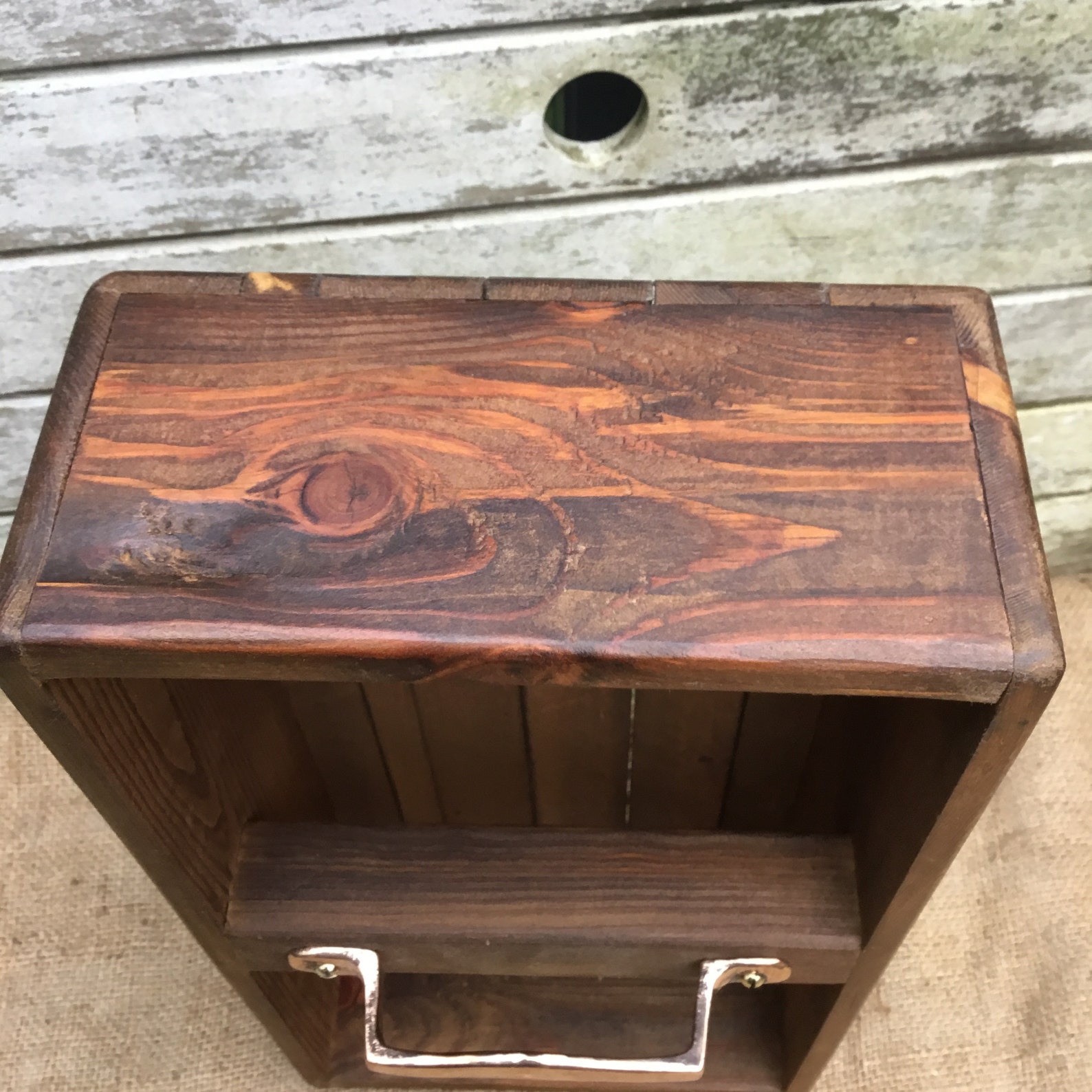 Trug de madera recuperado a mano cesta de madera caja de | Etsy