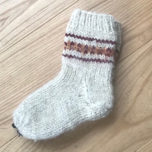 Eco Handmade Unisex Organic Sheep Wool Cream Socks
