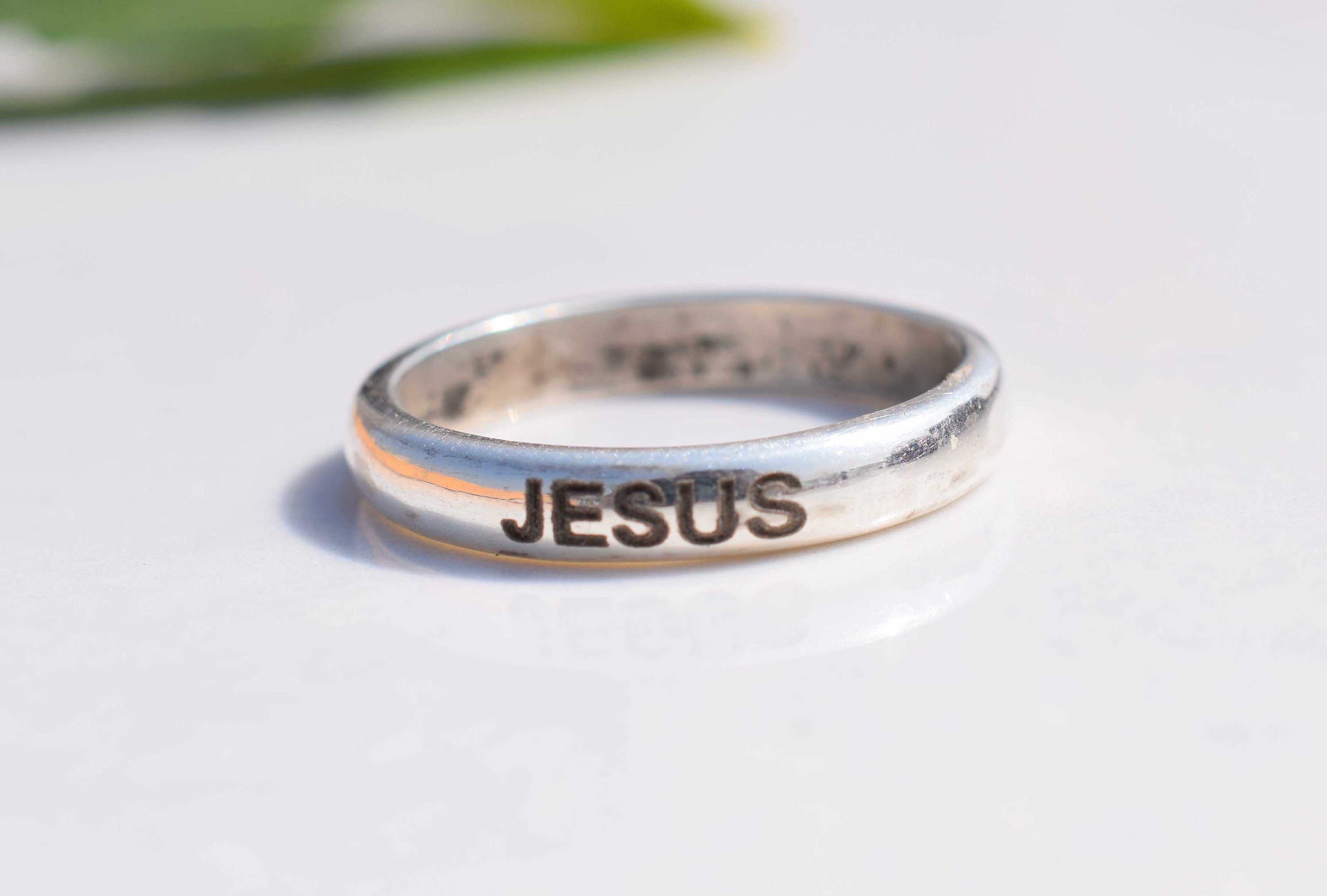 Jesus Band Ring In 925 Sterling Silver Silver Ring Dainty Etsy