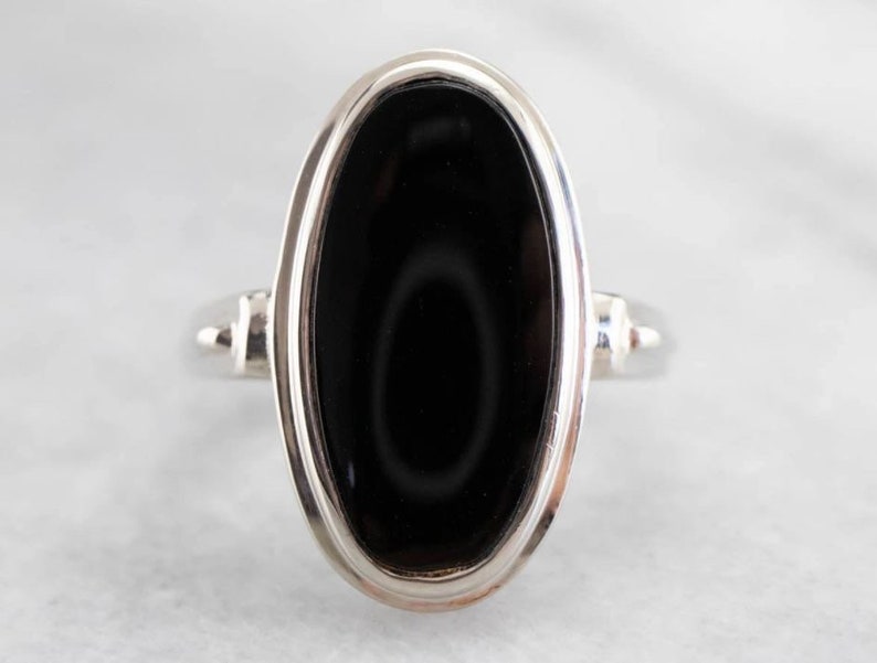 Silver Ring Black Onyx Round Ring in 925 Sterling Silver Jewelry Gemstone Ring Silver Ring Gift For Her Twisted Ring Birthstone Ring