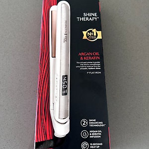 Hairitage Straight to It Flat Iron for Hair Straightening & Frizz Control | Ceramic Tourmaline Straightener for All Hair Types | Auto Shut Off, Gray