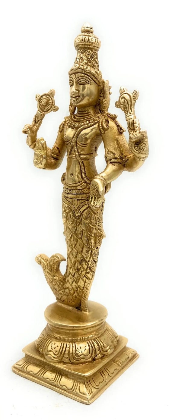 Buy Vishnu Statue Brass Vishnu Murthy Vishnu Matsya Avatara Online ...