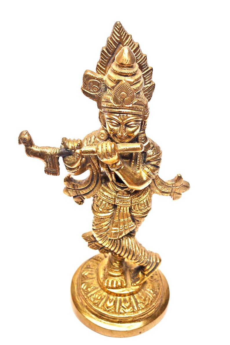 Krishna Statue Lord Krishna Statue 15 Cm Krishna Idol Etsy
