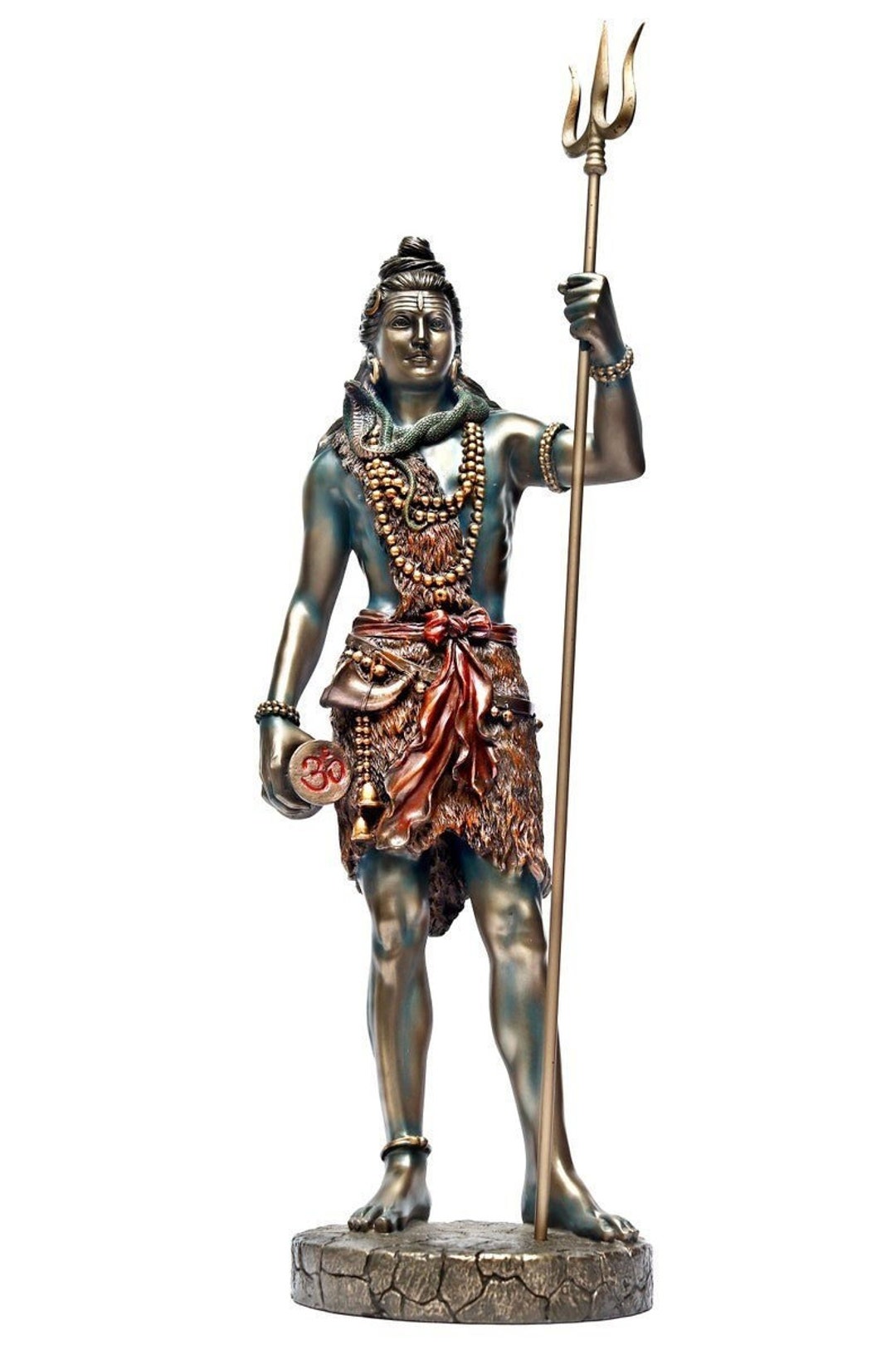 Buy Shiva Statue 51 CM Big Size Bonded Bronze Standing Lord Shiva ...