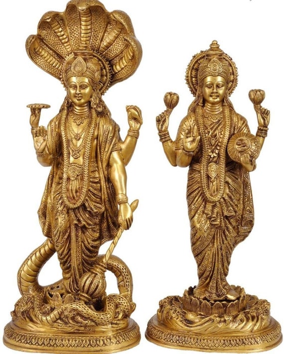 Lakshmi Narayan Statue in Brass Large Big Size 44CM Standing - Etsy Ireland Lakshmi Narayan Statue in Brass Large Big Size 44CM Standing - Etsy Ireland