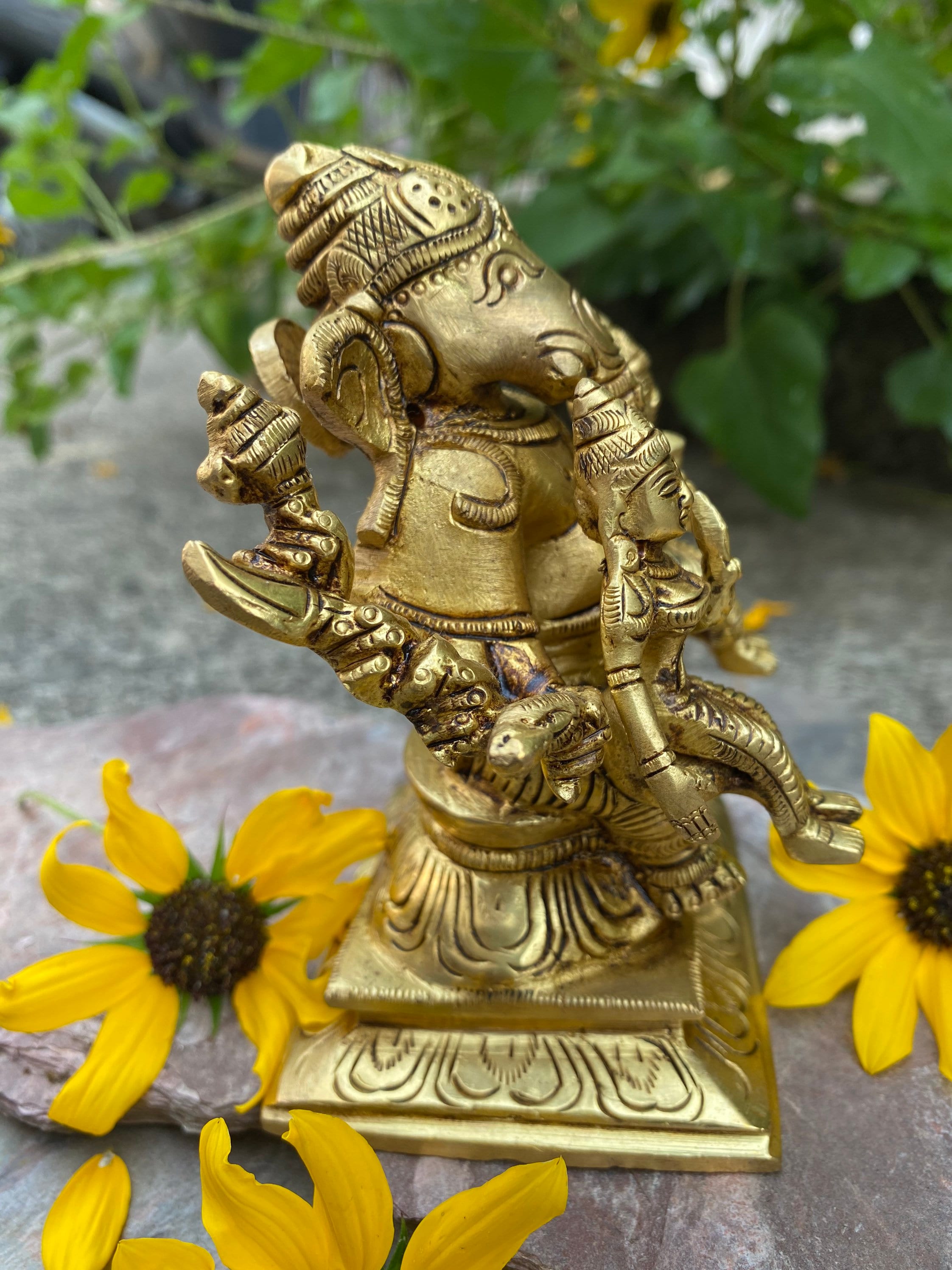 Ganesha statue Ganesh statue with wives Ganesha with Etsy