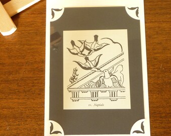 Why Birds Sing - "Nuptials" Greetings Card - Prentiss Taylor Illustration - Blank Inside
