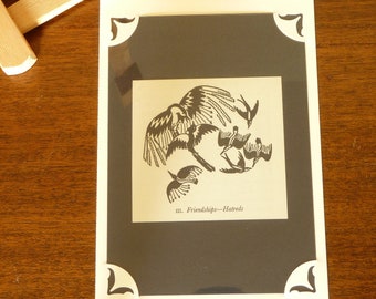 Por qué los pájaros sán - Tarjeta de felicitación "Amistades - Odios" - Ilustración de Prentiss Taylor - En blanco por dentro