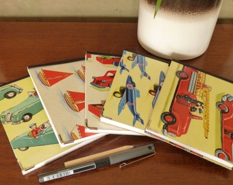 Upcycled Vintage Children’s Toys A6 Hardcover Notebook Jotter – Blank 50 pages White Paper 80gsm
