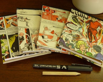 Upcycled Vintage Comic Book A6 Softcover Refillable Notebook Jotter
