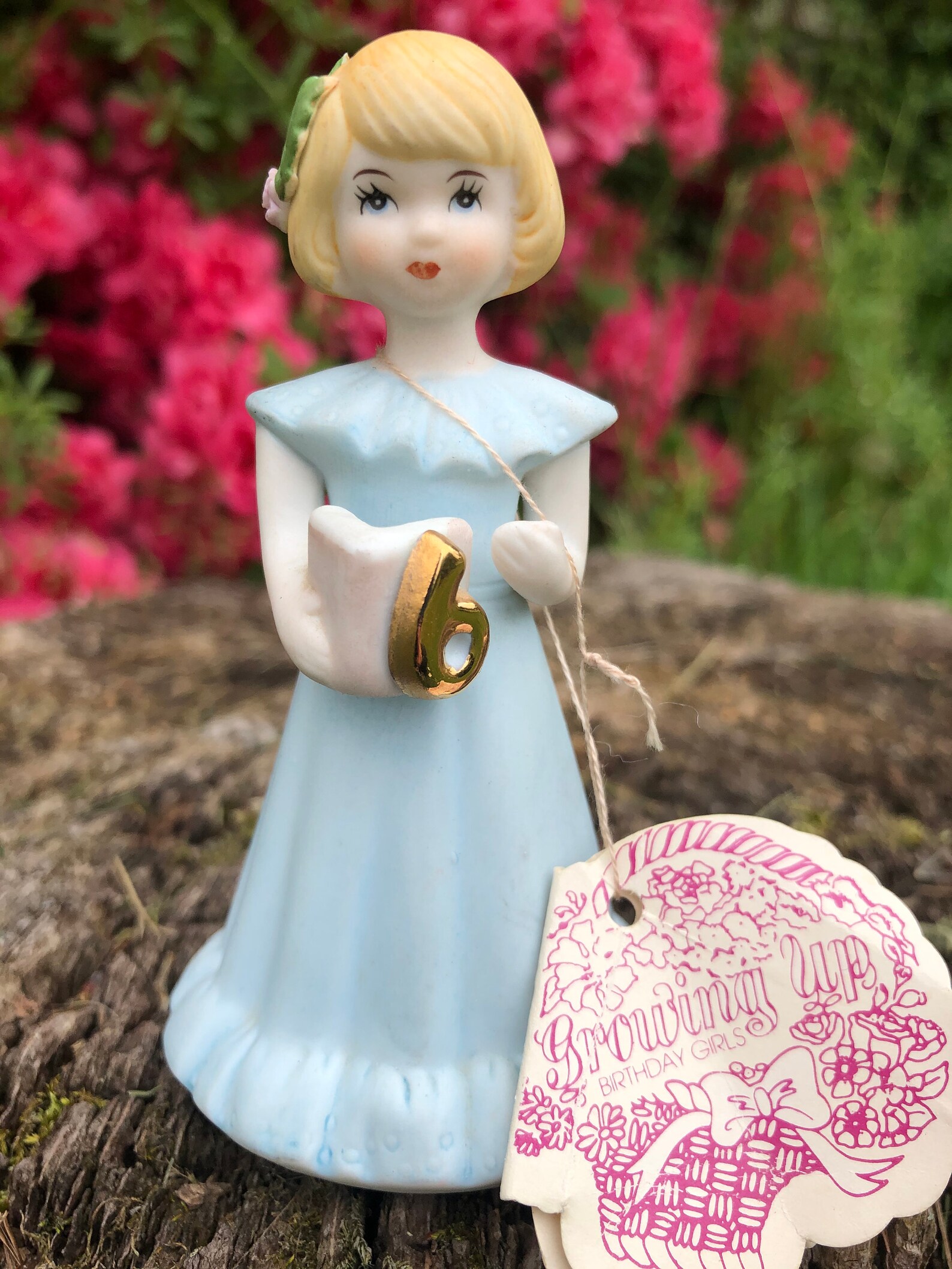 1981 Enesco Growing Up Birthday Girls figurine age 6 Etsy