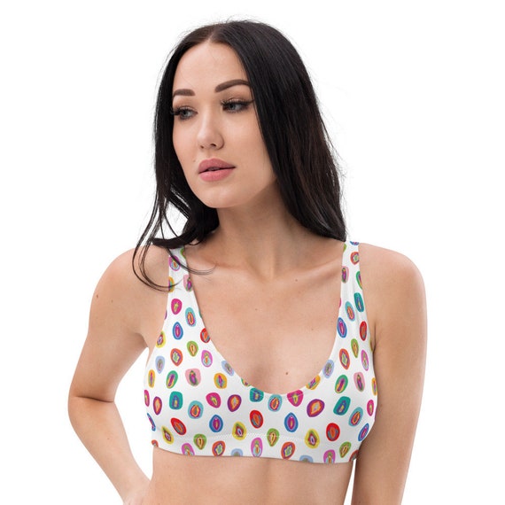 Vulva Bikini Top, Feminist Bikini, Vagina Bikini, Multicolor