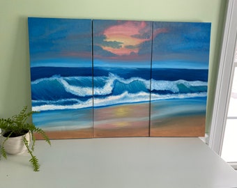 Original Beach Oil Painting