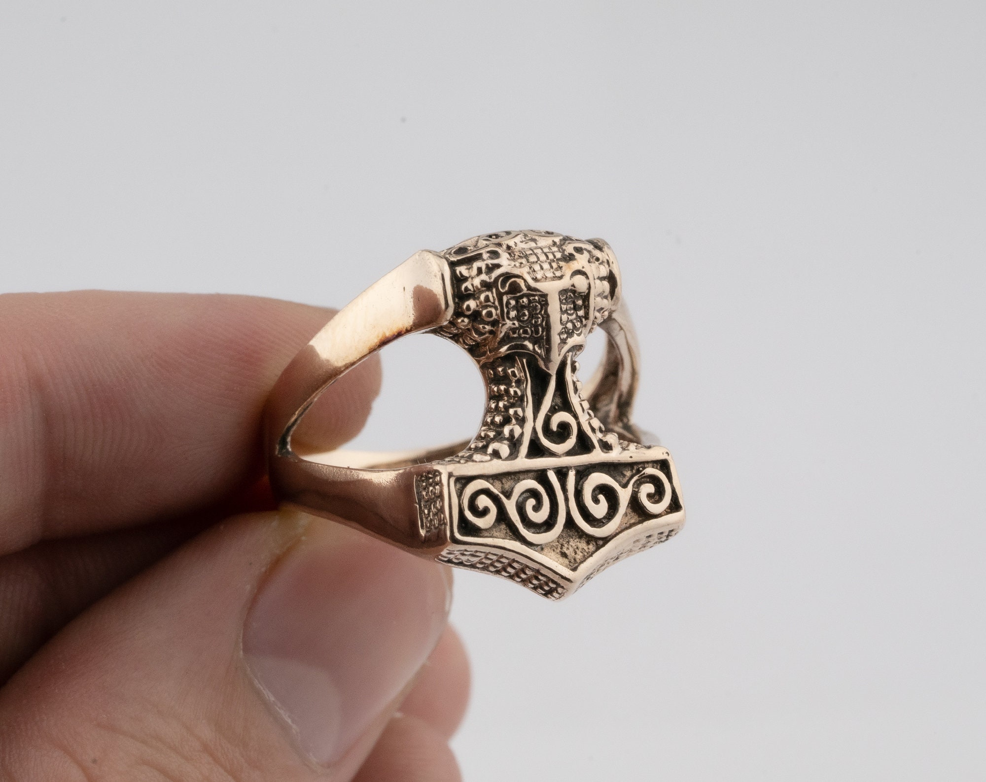 Mjolnir Ring, Nordic Ring, Scandinavian Jewelry, Viking Decor, Viking Bronze Ring, Viking Ring Styles, Viking Rings History, Pagan Ring