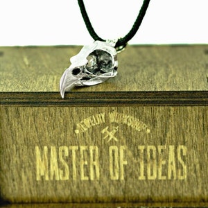 Silver Raven Skull, Norse Mythology Gift, Raven Skull Pendant, Slavic Mythology, Scandinavian Pendant, Norse Jewellery
