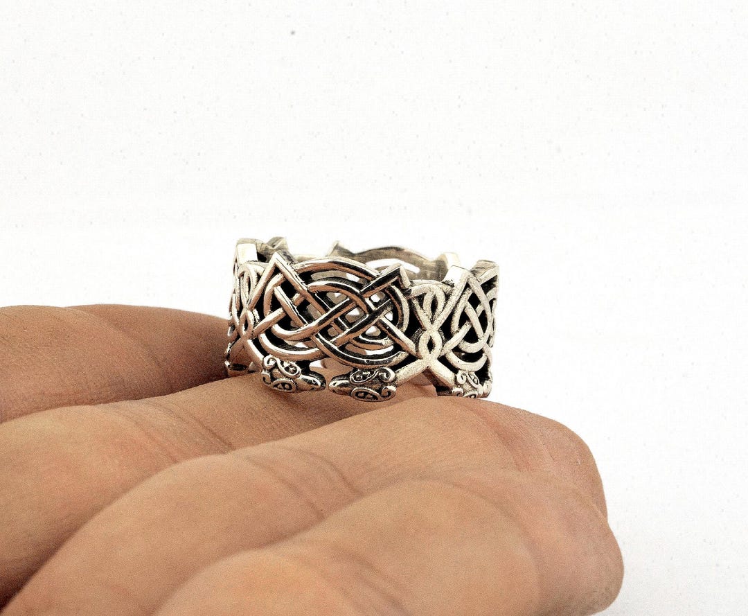 Textured Sterling Silver Nordic Snake Ring: Celtic Pagan Jewelry - Etsy