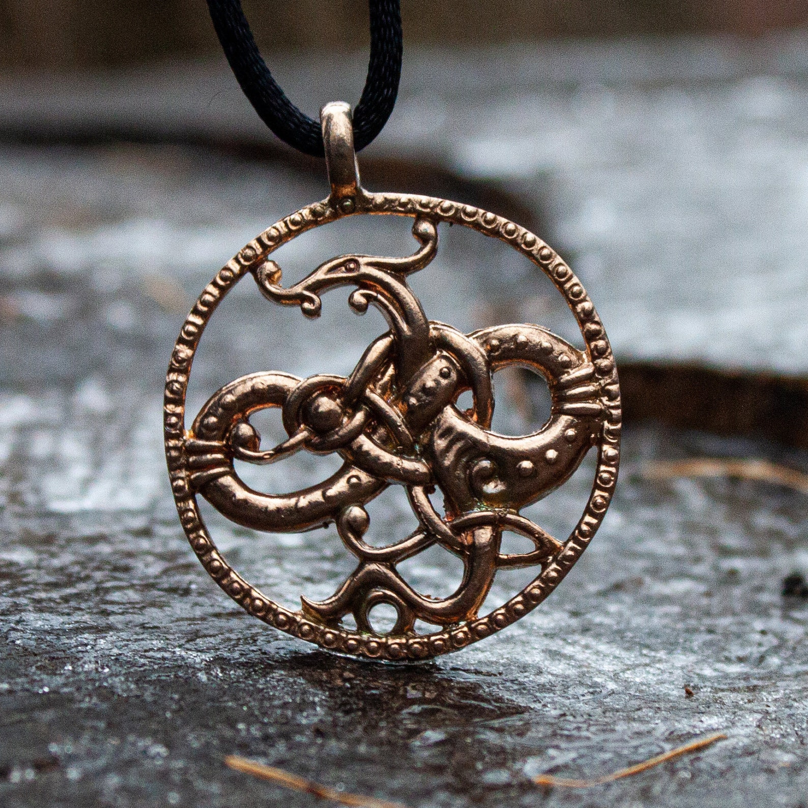 Jormungandr Pendant Viking Pendant Viking Necklace Viking Etsy