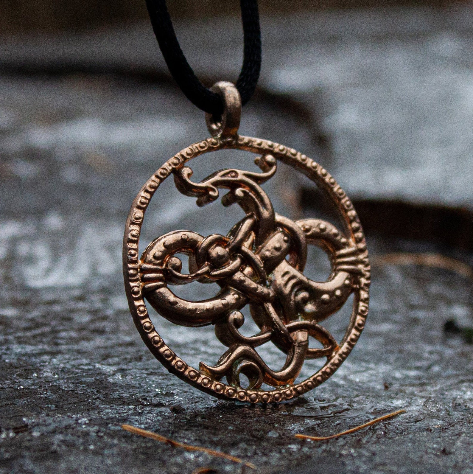 Jormungandr Pendant Viking Pendant Viking Necklace Viking Etsy