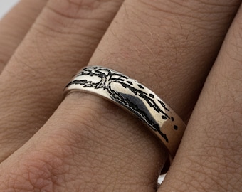 Sterling Silver Tree of Life Ring: Celtic Viking Nature Jewelry