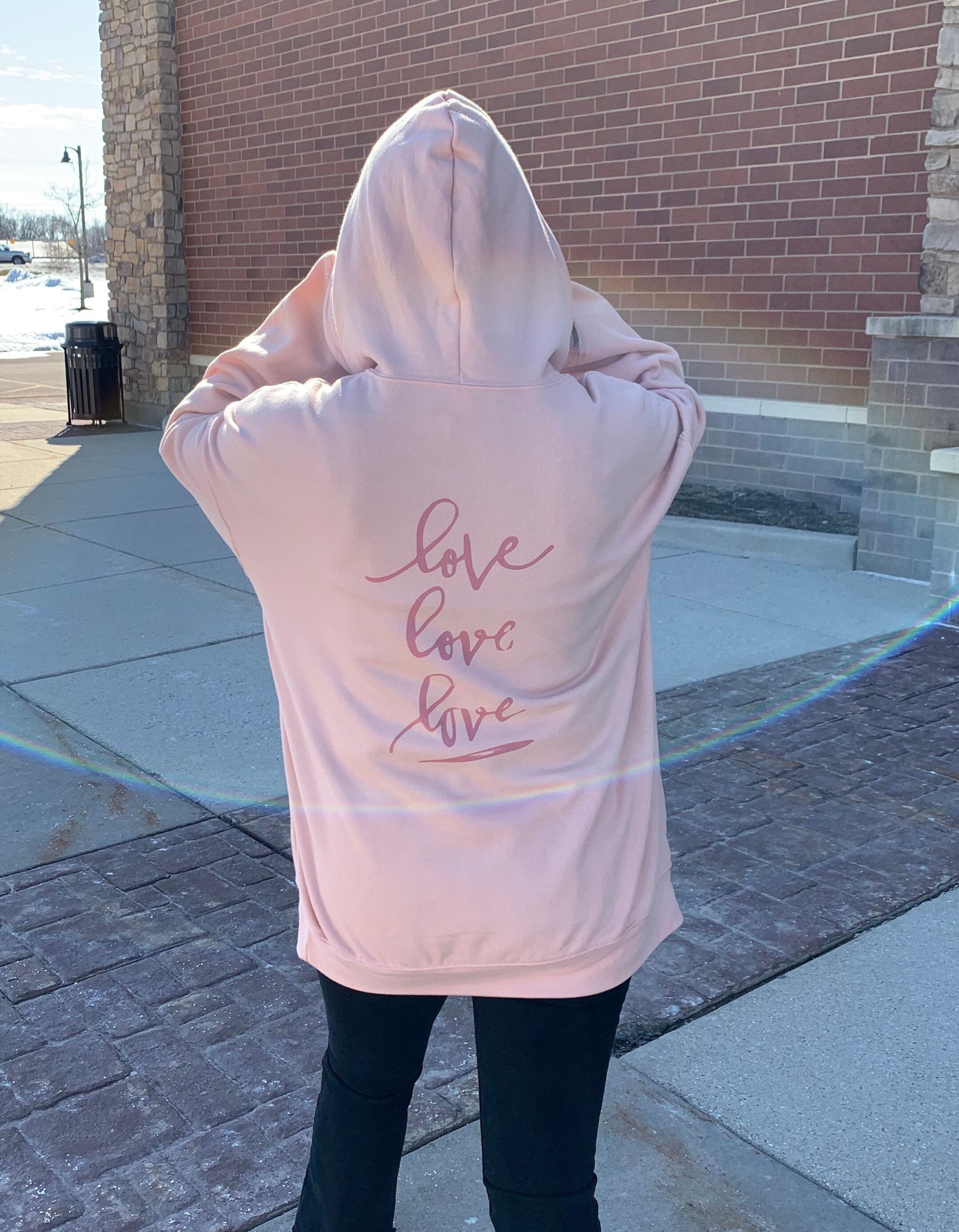 Love Love Hoodie Hoodie Pink Hoodie Gift Hoodie Etsy