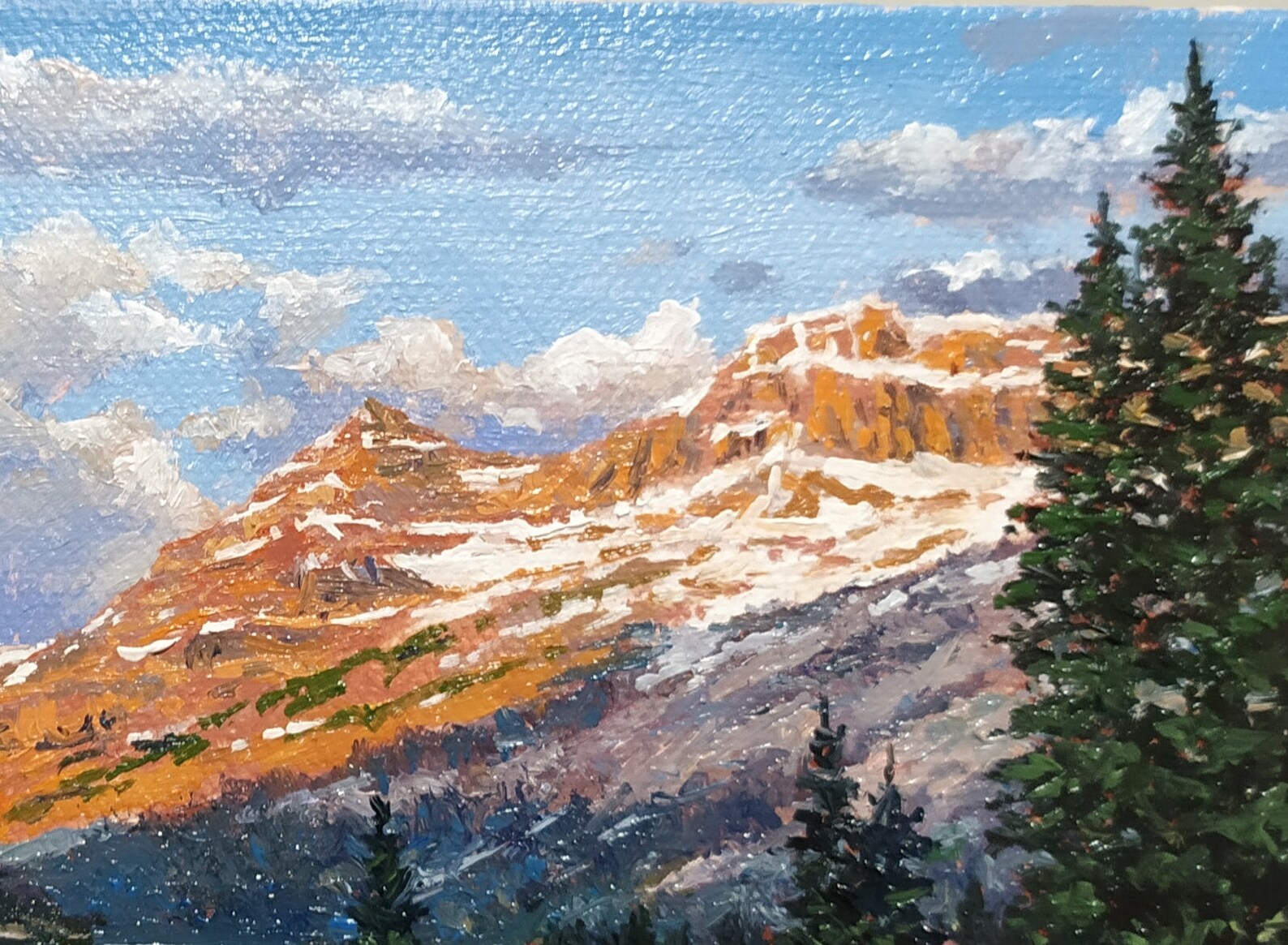 Rocky Mountains Oil Painting Original Canvas Painting National Etsy