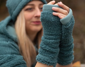 SHERPA Hand, Handgelenk, Armstulpen, fingerlose Handschuhe, Fingerlose Handschuhe, Tippen, Texten, Gehen, Fahren, Halbfinger, warme und gemütliche Geschenke