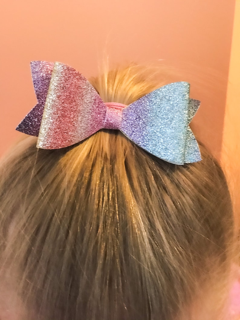 Rainbow hair bow