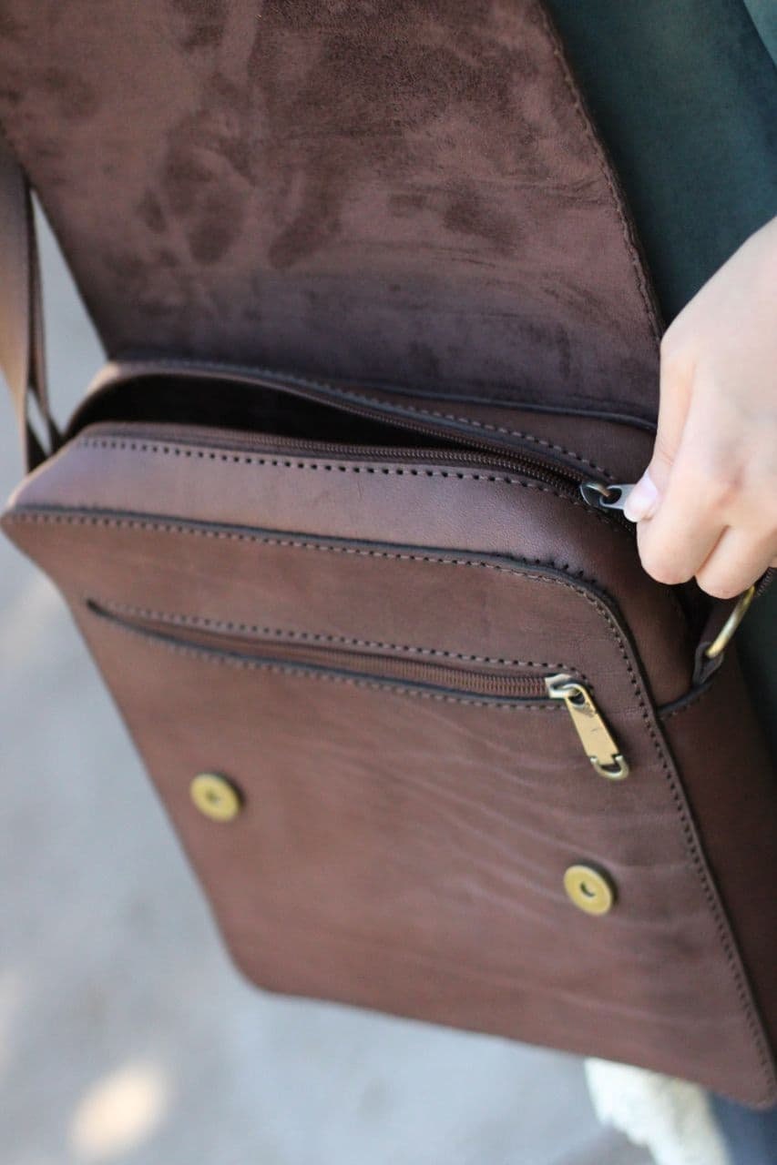 Leather Messenger Bag Template & Pattern for Laser Cut and Etsy