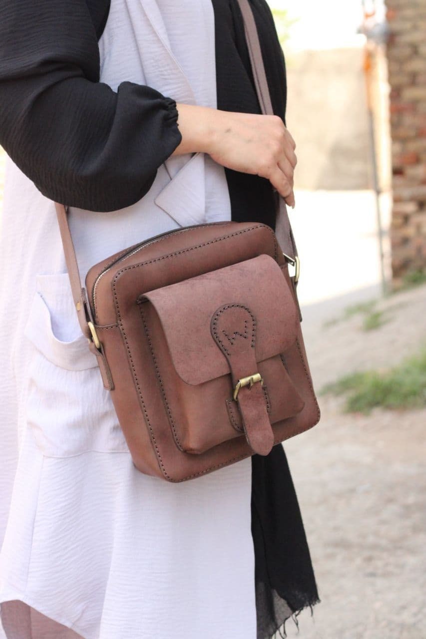 Leather Messenger Bag Template & Pattern for Laser Cut and Etsy