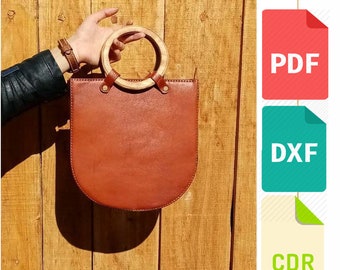 Modèle et modèle de sac en cuir pour femme pour découpe laser et impression cdr, dxf et fichier pdf